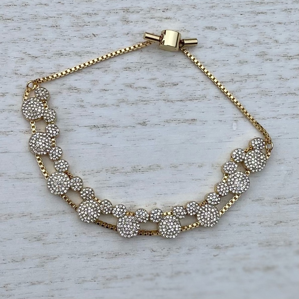 Disney Baublebar Icon Mickey Slider Bling Bracelet